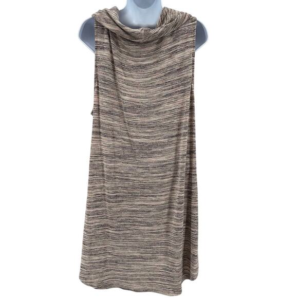 Knox Rose Sweater Dress/Tank/Tunic WMNS XXL Brown Heathered Sleeveless Cowl Neck - Picture 3 of 8